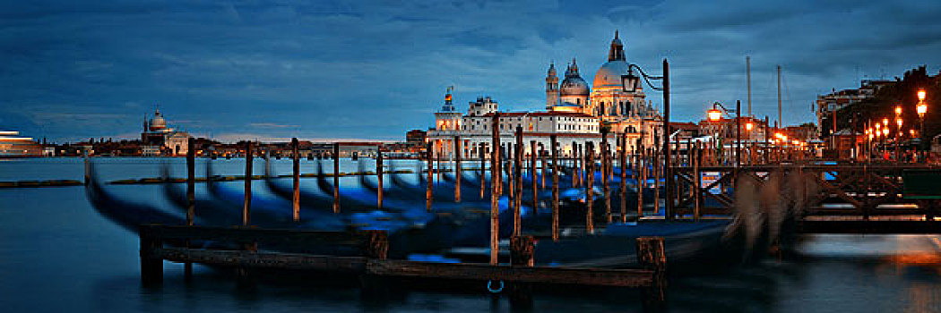 威尼斯,教堂,圣马利亚,行礼,小船,公园,水边,正面,全景,风景,意大利
