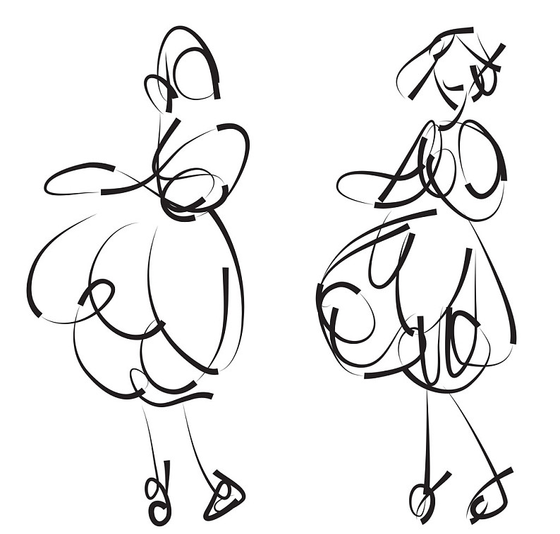 时装模特,素描,卡通,女孩,服装_高清图片_全景视觉