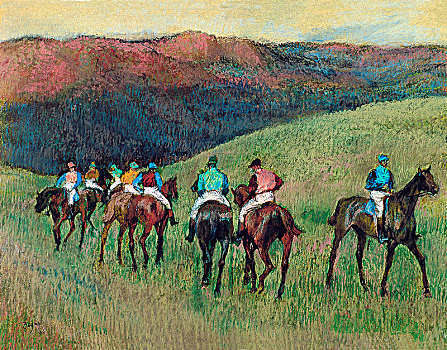 赛马,风景,1894年,艺术家