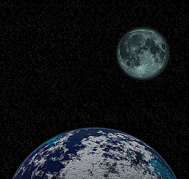 图像,月亮,地球