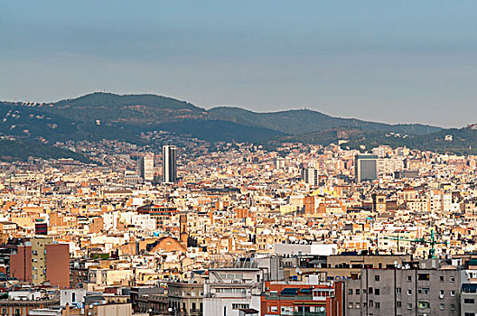 巴塞罗那,眺台,加泰罗尼亚,西班牙,欧洲