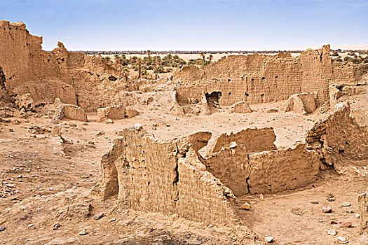 遗址,中世纪,首府,利比亚,撒哈拉沙漠,北非,非洲