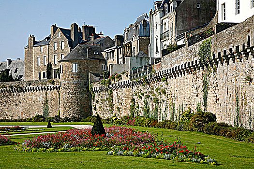 法国,布列塔尼,莫尔比昂省,瓦纳,中世纪城市