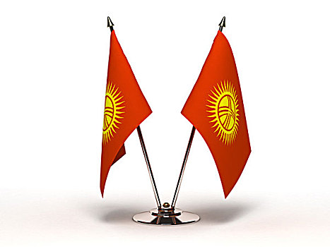 微型,旗帜,吉尔吉斯斯坦,隔绝
