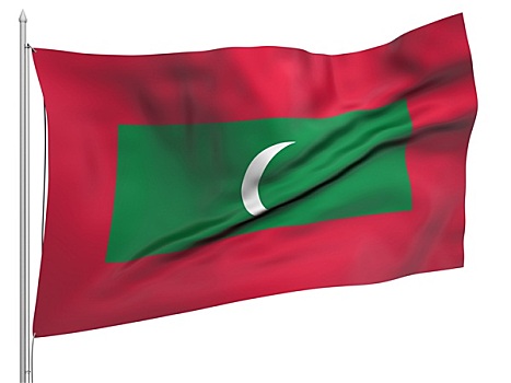 飞,旗帜,马尔代夫,国家