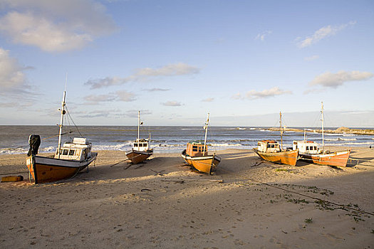 渔船,岸边,乌拉圭