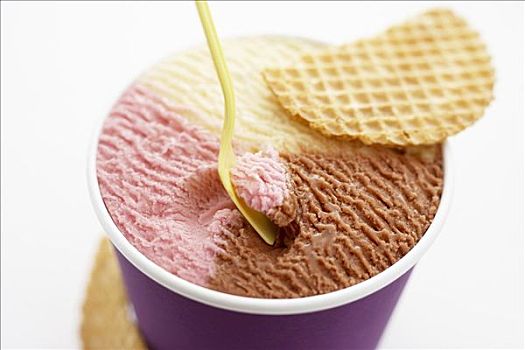那不勒斯,冰淇淋,威化脆皮
