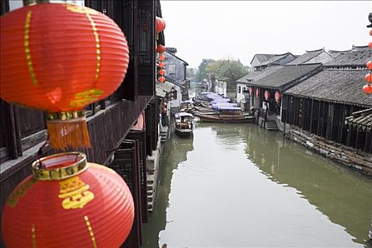 运河,水乡,靠近,苏州,中国