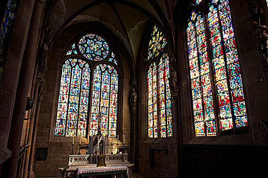 法国,教堂,弄脏,玻璃,15世纪
