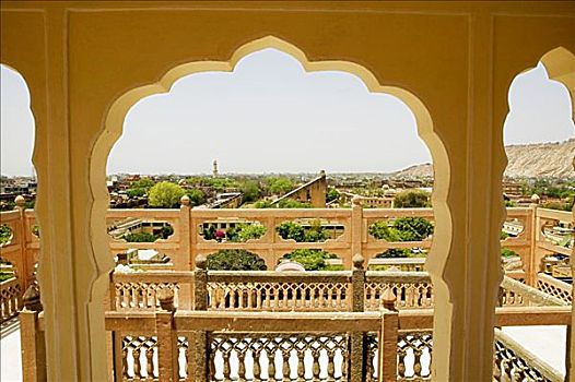 俯拍,简塔曼塔天文台,平台,宫殿,城市宫殿,斋浦尔,拉贾斯坦邦,印度