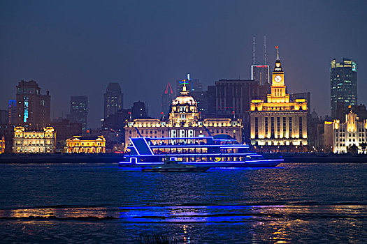 上海黄浦江外滩夜色