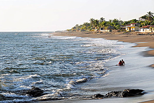 海滩,太平洋,尼加拉瓜,中美洲
