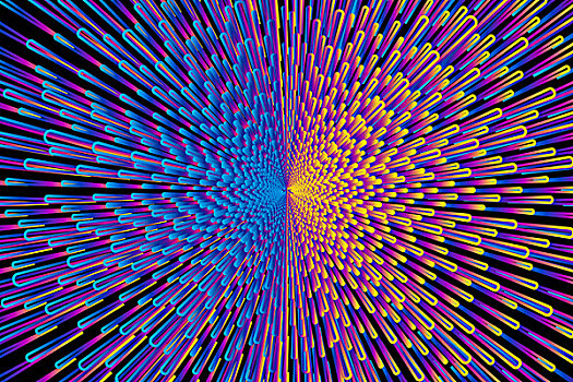 彩色线构图放射状抽象背景