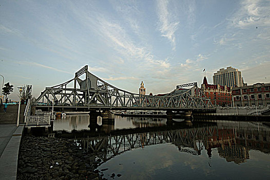 天津海河建筑解放桥