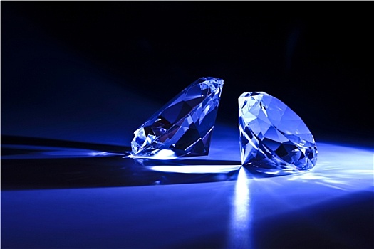 蓝色,钻石,背景