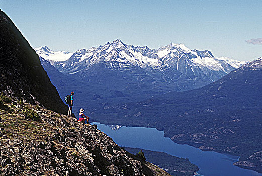 远足者,上方,湖,区域,不列颠哥伦比亚省,加拿大