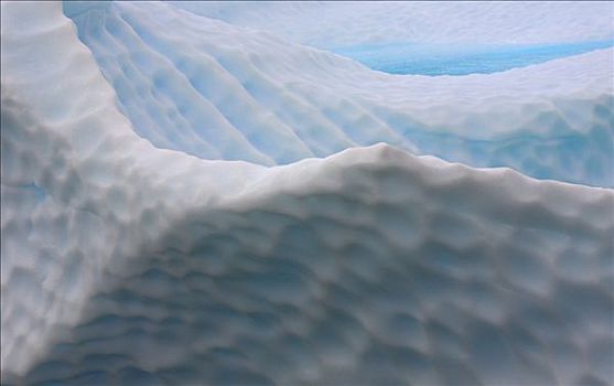 冰山,融化,冰,靠近,岛屿,南极