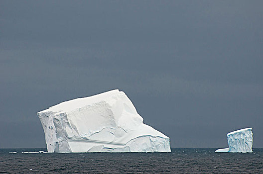 南极,海峡,扁平,冰山