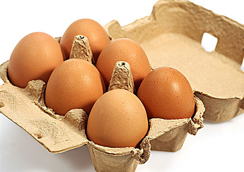 鸡,蛋,鸡蛋盒,白色背景