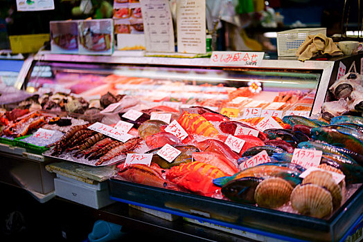 食品市场,冲绳,日本