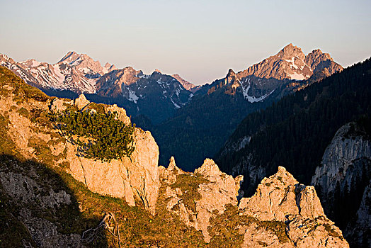 风景,阿尔卑斯山,上巴伐利亚,巴伐利亚,德国