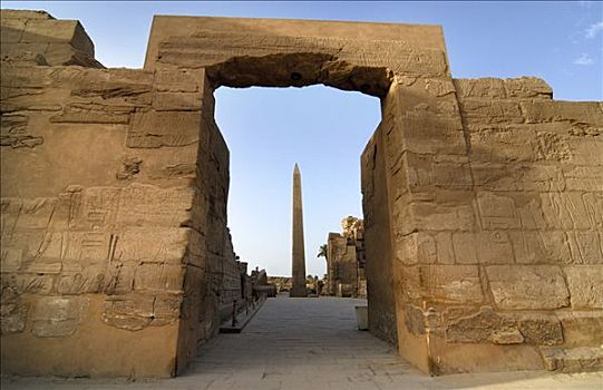 方尖塔,大门,卡尔纳克神庙,路克索神庙,埃及,北非