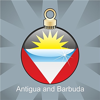 安提瓜岛,巴布达岛,旗帜,圣诞节