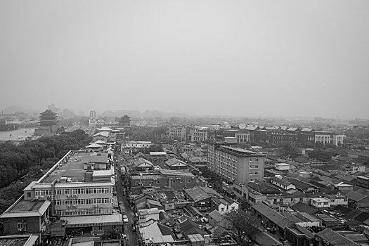 北京前门夏季雾霾全景