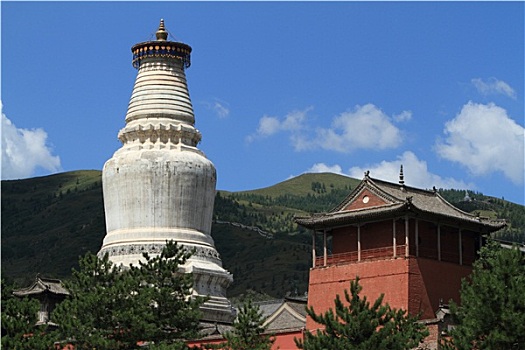 佛塔,五台山,中国