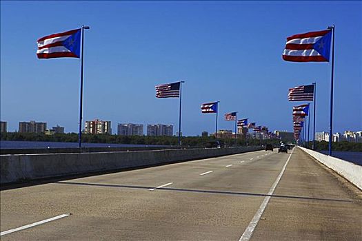 波多黎各,美国国旗,桥