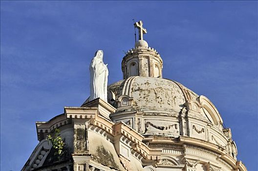 雕塑,圆顶,教堂,格拉纳达,尼加拉瓜,中美洲