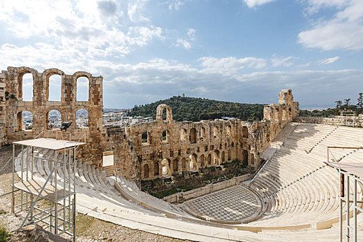 希腊雅典卫城著名景点阿迪库斯露天剧场