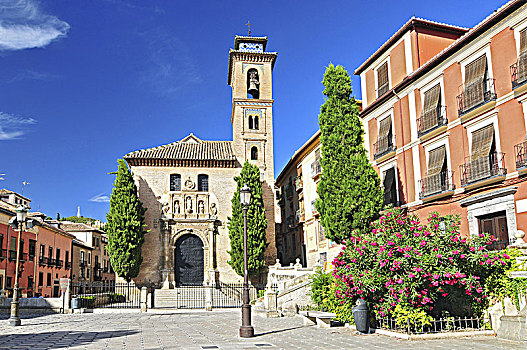 教堂,广场,格拉纳达,安达卢西亚,西班牙