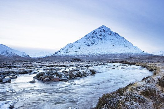 冰封河流,荒野,苏格兰