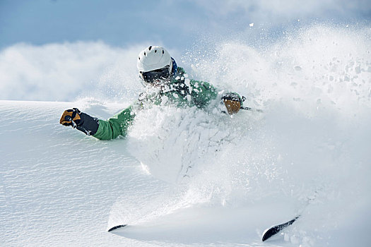 男性,滑雪,速度,积雪,山,隆河阿尔卑斯山省,法国
