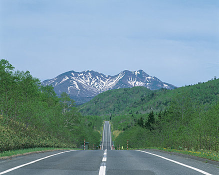 山,道路,停留