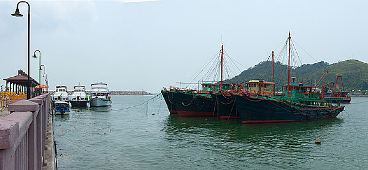中国香港大澳渔村·离岛风情·渔船
