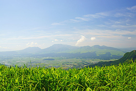 五个,山脉,熊本,日本