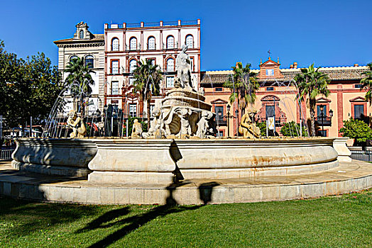 喷泉,塞维利亚,安达卢西亚,西班牙,欧洲