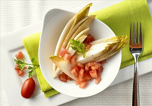 烹饪,菊苣,西红柿