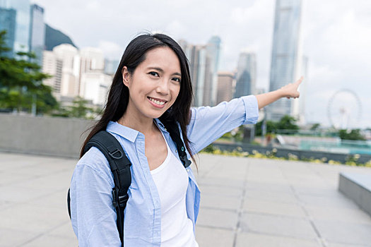 高兴,女人,游览,香港