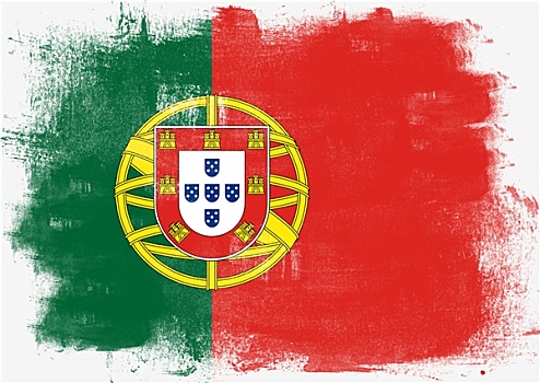 旗帜,葡萄牙,涂绘,画刷