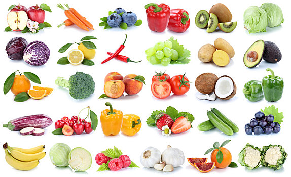 果蔬,水果,苹果,橙色,西红柿,香蕉,沙拉,葡萄,新鲜,抽象拼贴画,抠像,隔绝