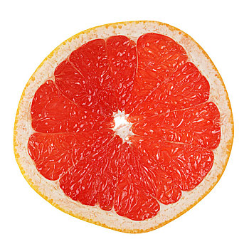 切片,成熟,橙色,柚子,隔绝,白色背景,背景