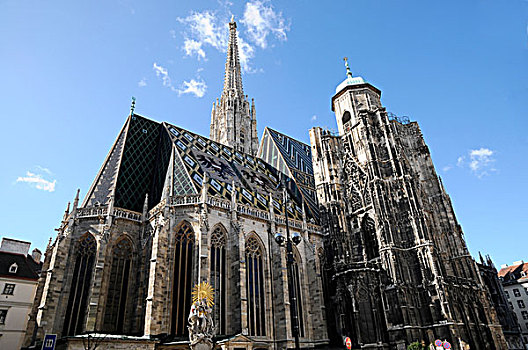 户外,大教堂,建造,开端,12世纪,世纪,维也纳,奥地利,欧洲