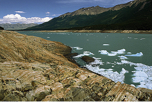 山峦,湖,阿根廷,圣克鲁斯省