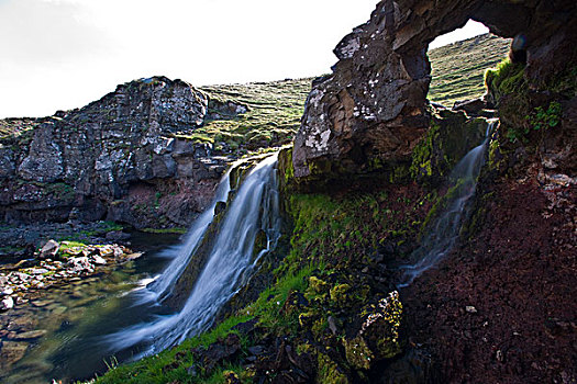 瀑布,半岛,冰岛