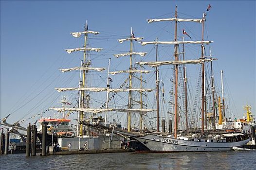 帆船,汉堡包,汉堡港,节日,汉堡市,德国