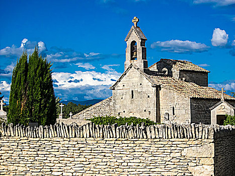 法国,普罗旺斯,圣徒,教堂,12世纪,石头,墓地