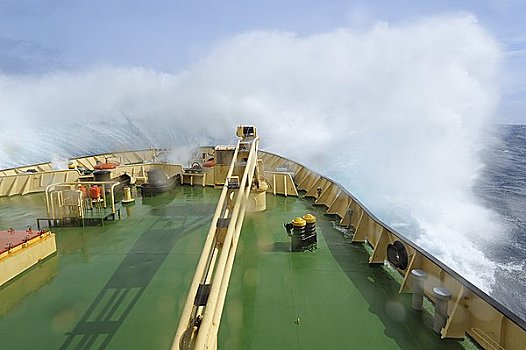 船首,船,碰撞,波浪,德雷克海峡,南极
